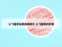 小飞蓬草治银屑病用方 小飞蓬草的药用