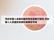 开封市第二皮肤科医院现在需要行程码 开封第二人民医院皮肤科需要挂号吗