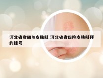 河北省省四院皮肤科 河北省省四院皮肤科预约挂号